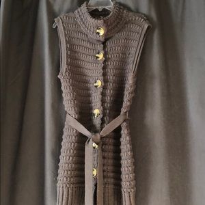 Knit cardigan vest
